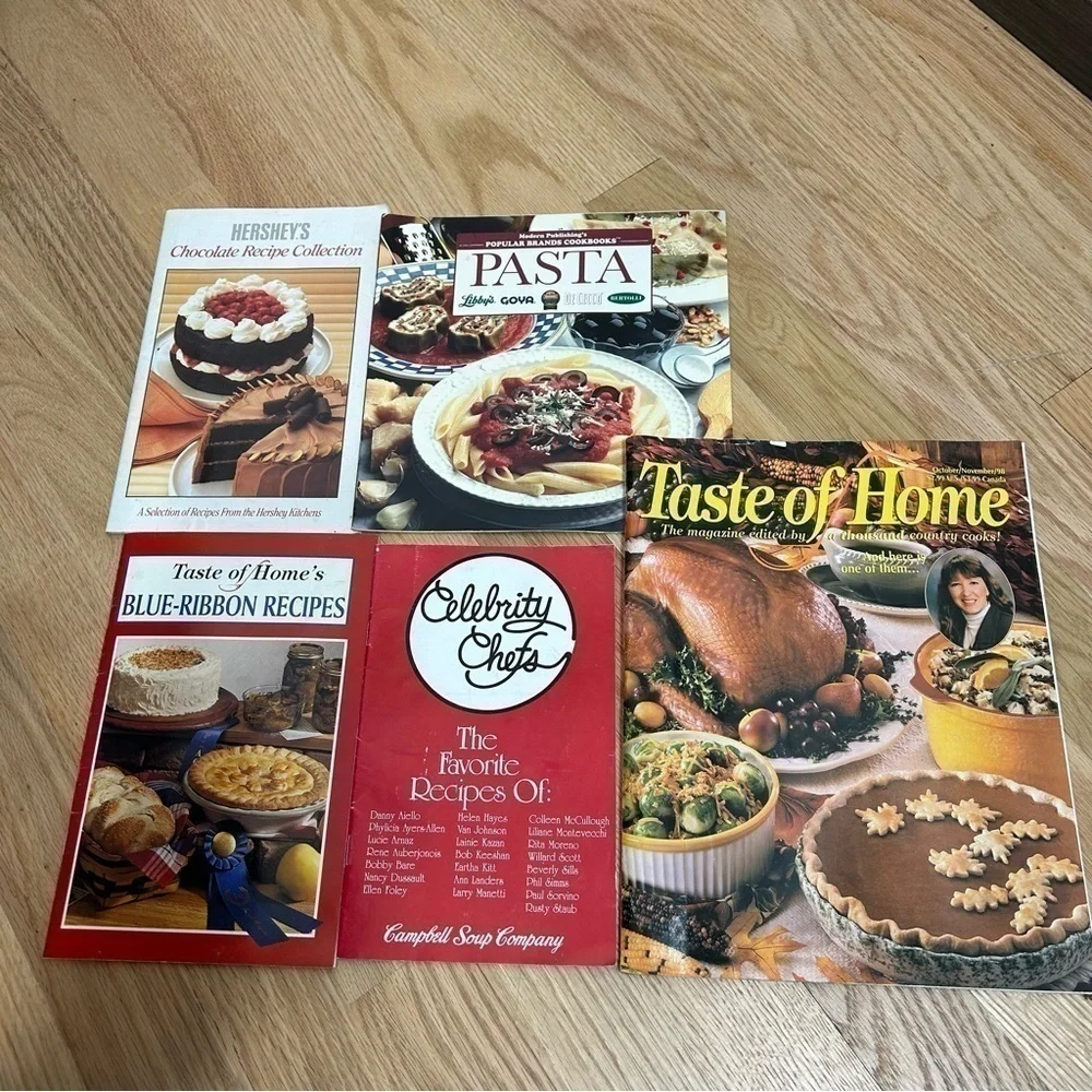 Vintage Cookbook Magazine Bundle Taste of Home Hershey’s Chocolate Pasta